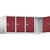 Altillo CLASSIC, 4 compartimentos, anchura de compartimento 300 mm, gris luminoso / rojo rubí.