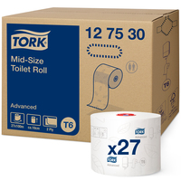 Tork weiches Midi Toilettenpapier T6 127530 / 2-lagig / 27 x 100 Meter