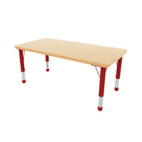 WISDOM MILAN RECT TABLE 1200X600 RED