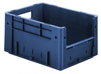Kunststoff-Sichtlagerkasten im Euro-Maß, Serie VTK 400/210-4, 4 Stück, blau