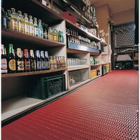 Floorline® Anti-microbial cushion tread PVC flooring Red - 10m x 910mm roll