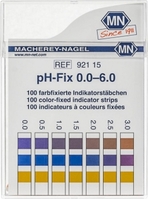 0,0 ... 6,0pH Indicatorstrookjes pH-Fix