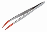 Forceps with silicone-coated tips stainless steel