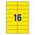 Etikett AVERY 3455 105x37mm univerzális sárga 1600 címke/doboz 100 ív/doboz