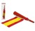 Corneta roja con Bandera España de plástico de 36x5,5 cm T.Única