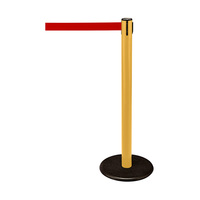 Barrier Post / Barrier Stand "Guide 28" | yellow red similar to Pantone 186 C 4000 mm