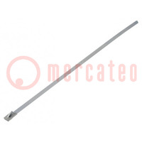 Cable tie; L: 200mm; W: 4.5mm; stainless steel; steel; Ømax: 50mm