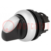 Switch: rotary; 22mm; Stabl.pos: 3; white; M22-FLED,M22-LED; IP67
