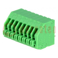 PCB terminal block; angled 45°; 2.5mm; ways: 8; on PCBs; terminal