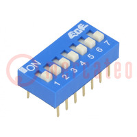 Switch: DIP-SWITCH; Poles number: 7; ON-OFF; 0.025A/24VDC; Pos: 2