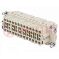 Connector: HDC; contact insert; female; Han® EE; PIN: 46; 46+PE