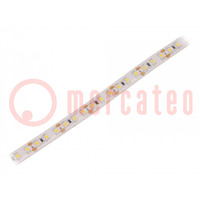 LED tape; white neutral; 3528; 12V; LED/m: 120; 10mm; white PCB
