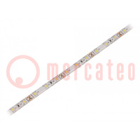 LED tape; white cold; 3528; 12V; LED/m: 60; 8mm; white PCB; IP65