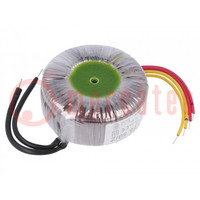 Transformer: toroidal; 50VA; 230VAC; 17V; 17V; 1.47A; 1.47A; Ø: 78mm