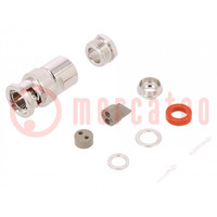 Plug; BNC; male/female; straight; 50Ω; RG108; soldering,clamp