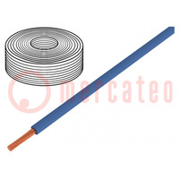 Wire; LifY; 1x1.5mm2; stranded; Cu; PVC; blue; 450V,750V; -15÷70°C