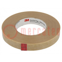 Tape: electrical insulating; W: 19mm; L: 45m; Thk: 0.304mm; beige