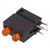 LED; dans un boîtier; orange; 3mm; Nb.de diodes: 2; 20mA; 60°; 2,05V