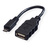 ROLINE Câble USB 2.0, USB A femelle - Micro USB B mâle, OTG, 0,15 m