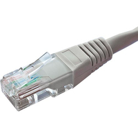 Cablenet 0.3m Cat5e RJ45 Grey U/UTP PVC 24AWG Flush Moulded Booted Patch Lead