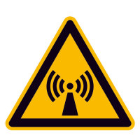 Protect Warnschild Warnung vor nichtiosinierender Strahlung, Seitenlänge: 20 cm