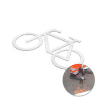 PREMARK Bodenmarkierung Fahrrad links, Maße (HxB): 70 x 50 cm