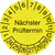 Prüfplakette aus Graspapier, Nächster Prüftermin, gelb/schwarz, 1000 Stk/Rolle, 3,0 cm Version: 24-29 - Prüfjahre: 2024-2029