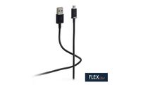 FLEXLINE USB-Anschlusskabel, USB-A - USB-B, schwarz, 1,0 m (22229613)