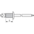 Skizze zu ISO15977 GESIPA vakszegecs laposkerekfejű 5.0x 8 alumínium, acéltüskével