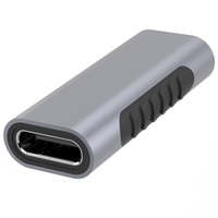 PREMIUMCORD Adapter, Toldó, USB-C - USB-C, F/F, szürke