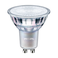 Hochvolt-LED-Lampe PHILIPS GU10 LED Lampe 3,7 Watt 60 Grad Spot dimmbar Glaskörper neutralweiß 940 Ra90