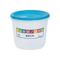 BOITE RONDE 2L NATUREL COUV.TURQUOISE EDA 10108 NA/BA.TU