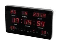 RELOJ CON FORMATO FECHA,HORA,AÑO,TERMÓMETRO Y MEDIDOR DE HUMEDAD