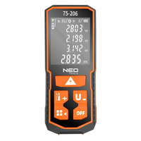 NEO TOOLS TÉLÉMÈTRE LASER IP54 - LONGUEUR DU FAISCEAU LASER : 635 NM - ALIMENTATION : 2 PILES AA NI-MH OU 2 PILES ALCALINES AA -