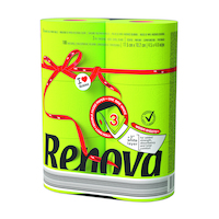 Toiletpapier drievoudige laag Renova groen - pak van 6 rollen
