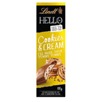 Lindt Hello Cookies & Cream, 100g Tafel