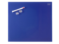 Nobo Tableau magnétique bleu en verre Diamond 450x450, conditionnement retail