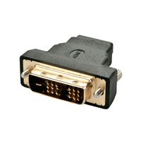 Lindy 41228 zmieniacz płci / kabli HDMI-A FM DVI-D M Czarny