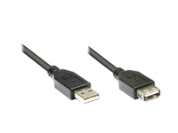 Alcasa 2511-P1S USB Kabel USB 2.0 1 m USB A Schwarz
