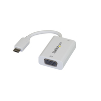 StarTech.com Adattatore video USB-C a VGA con Power Delivery - 60W - Bianco