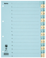 Biella 0462443.00 Tab-Register Numerischer Registerindex Karton Blau, Gelb
