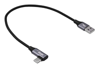 Akyga AK-USB-58 USB Kabel USB 2.0 0,3 m USB C USB A Schwarz