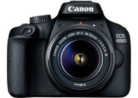 Canon EOS 4000D + EF-S 18-55mm III SLR camerakit 18 MP 5184 x 3456 Pixels Zwart