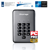 iStorage diskAshur PRO2 disque dur externe 500 Go 5400 tr/min 2.5" USB Type-A 3.2 Gen 1 (3.1 Gen 1) Noir