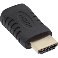 InLine 17691G tussenstuk voor kabels HDMI A male HDMI C Zwart