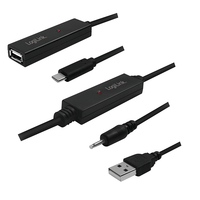 LogiLink UA0328 kabel USB USB 2.0 40 m USB A USB C Czarny