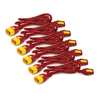 APC AP8702S-WWX340 cable de transmisión Rojo 0,61 m C13 acoplador C14 acoplador