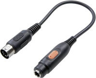 SpeaKa Professional SP-7870312 audio kabel 0,2 m DIN (5-pin) 6.35mm Zwart