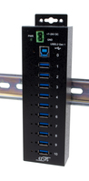 EXSYS EX-1510HMVS hálózati csatlakozó USB 3.2 Gen 1 (3.1 Gen 1) Type-B 5000 Mbit/s Fekete