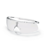 Uvex super g Gafas de seguridad Poliacrílico, Elastómero termoplástico (TPE) Gris, Transparente, Blanco
